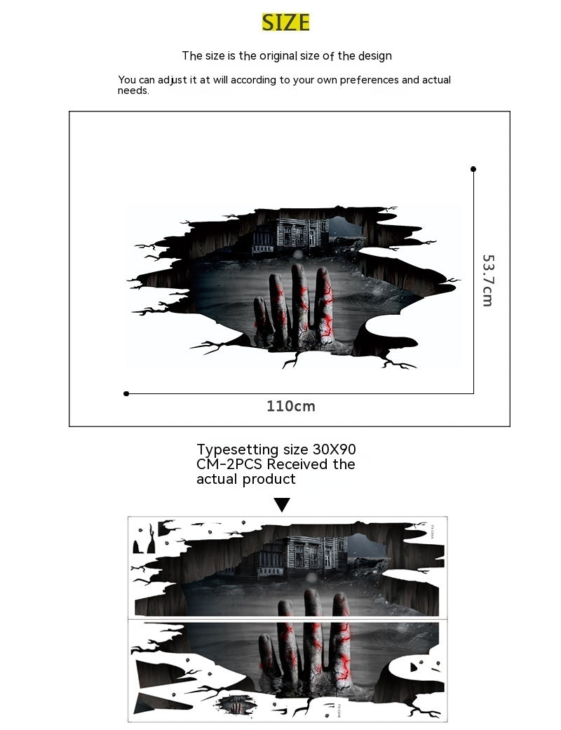Halloween Theme Series Ruins Wall Stickers