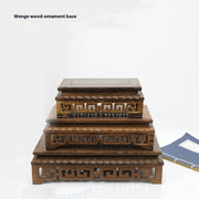 The Base Of The Wooden Carved Buddha Statue Is Set Up