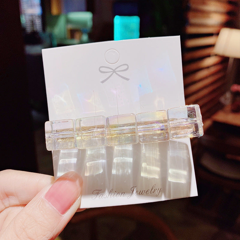 Girly Heart Transparent Hairpin