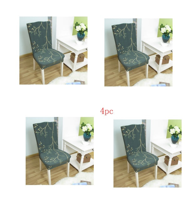 Elastic Siamese Solid Color Stretch Office and Hotel Chair Cover