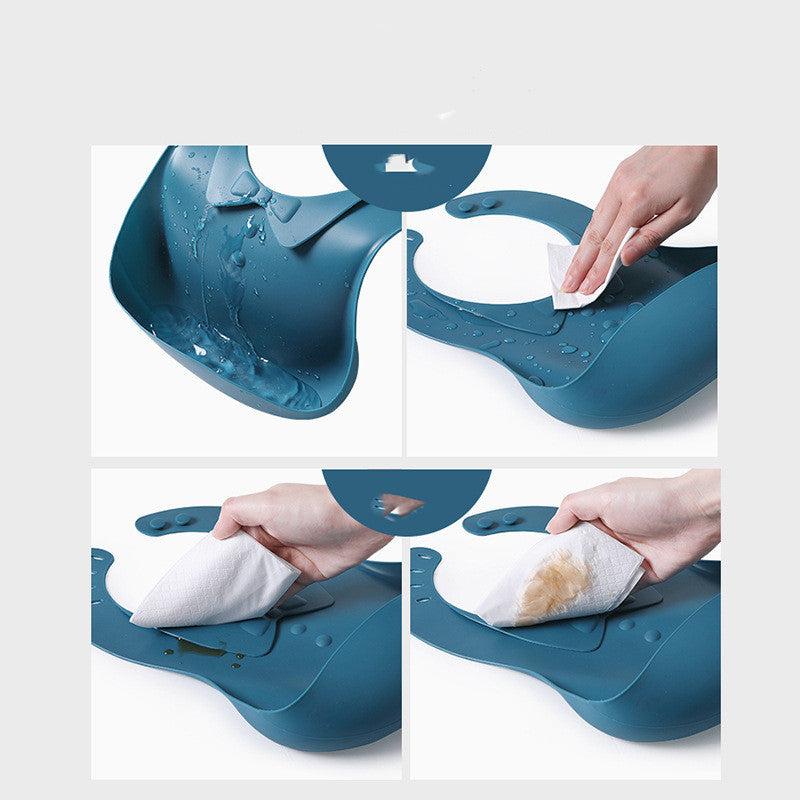 Silicone Baby Bib – Waterproof, Easy-Clean Feeding Bib with Food Catcher