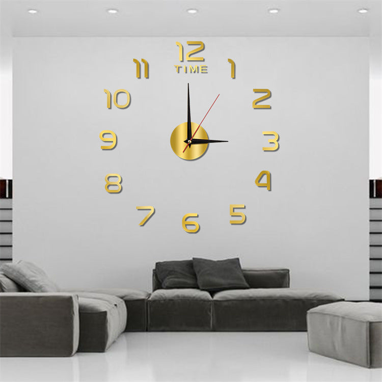 Creative Night Light Silent Clock Decorative Wall Stickers