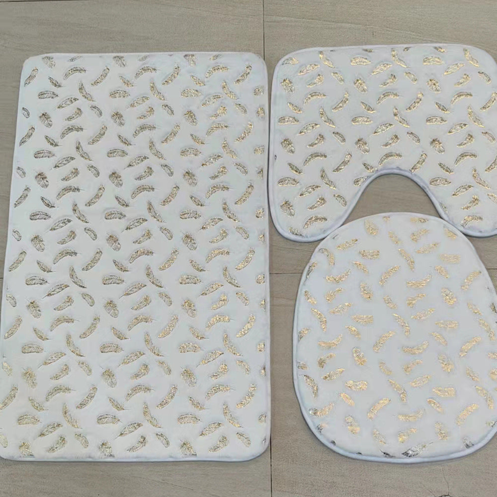 3-Piece Marbled Foil Rug Set – Modern Non-Slip Area Rugs for Home