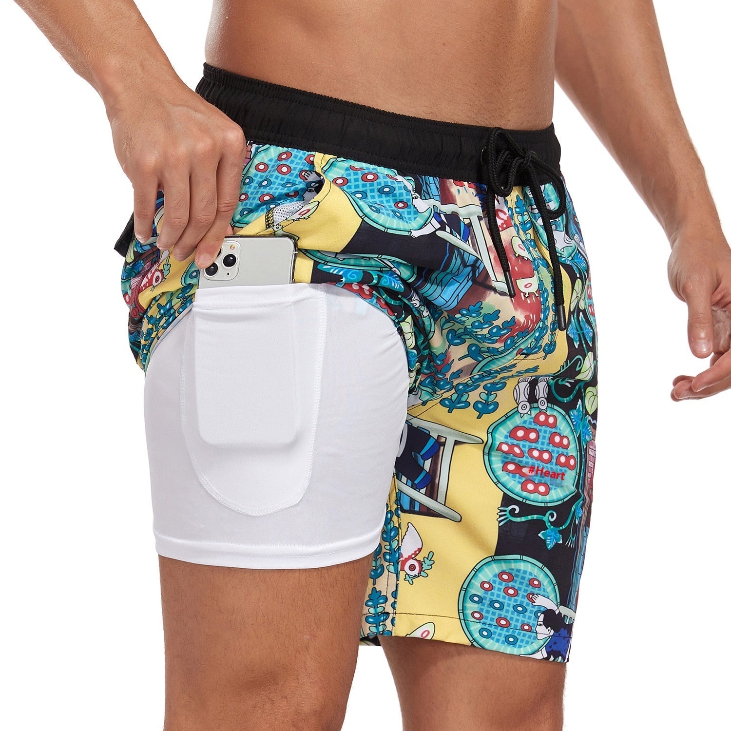 Men’s Vacation Shorts – Casual Beach Pants with Milk Silk Lining