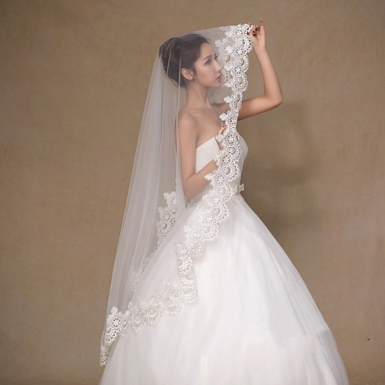 White Bride Veil – Elegant & Affordable Wedding Accessory