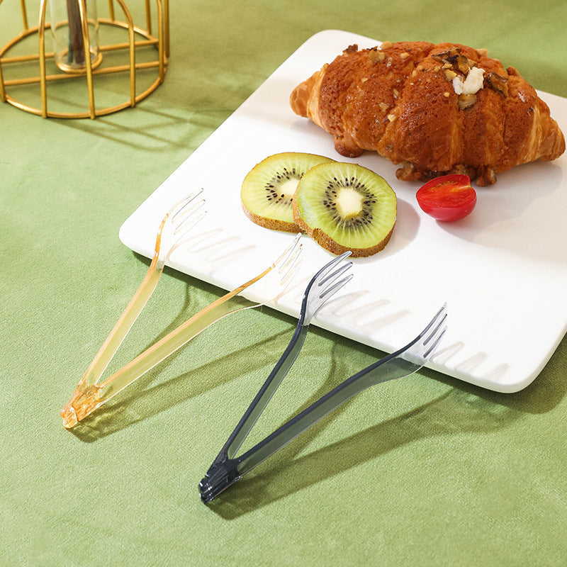 Plastic 2 In 1 Fruit Fork Kitchen Gadget Set Colorful