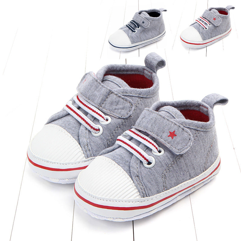 Unisex Casual Elastic Canvas Baby Shoes With Soft Sole