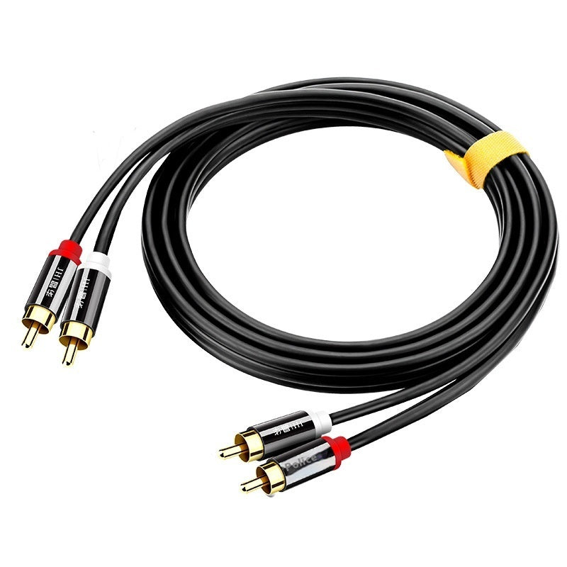 Two-to-two Double-connected Flower Head Audio Cable 2RCA Computer Connection TV Audio Speaker Cable