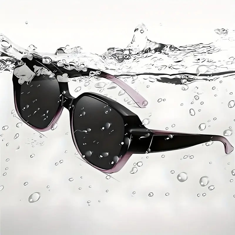Unisex Dual-Use Clip-On Rectangular Glasses