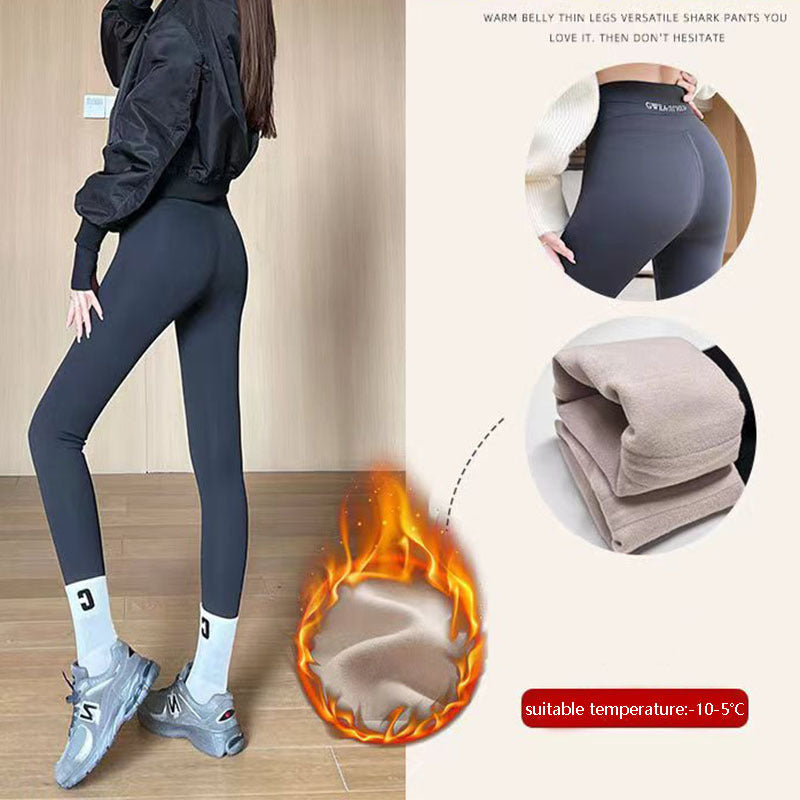 Winter Warm Thickened Leggings – Women’s Thermal Yoga Pants with Butt Lift
