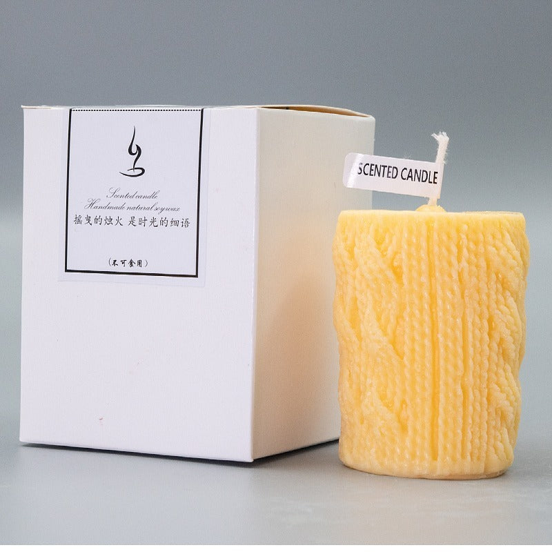 Wool Column Christmas Candle Decoration Ornaments