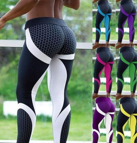 Women's Slim Yoga Leggings Polyester Blend Gym Running