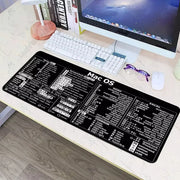 Tech-Inspired Pattern Mouse Pad – Non-Slip Rubber Base, Smooth Surface, Stitched Edge