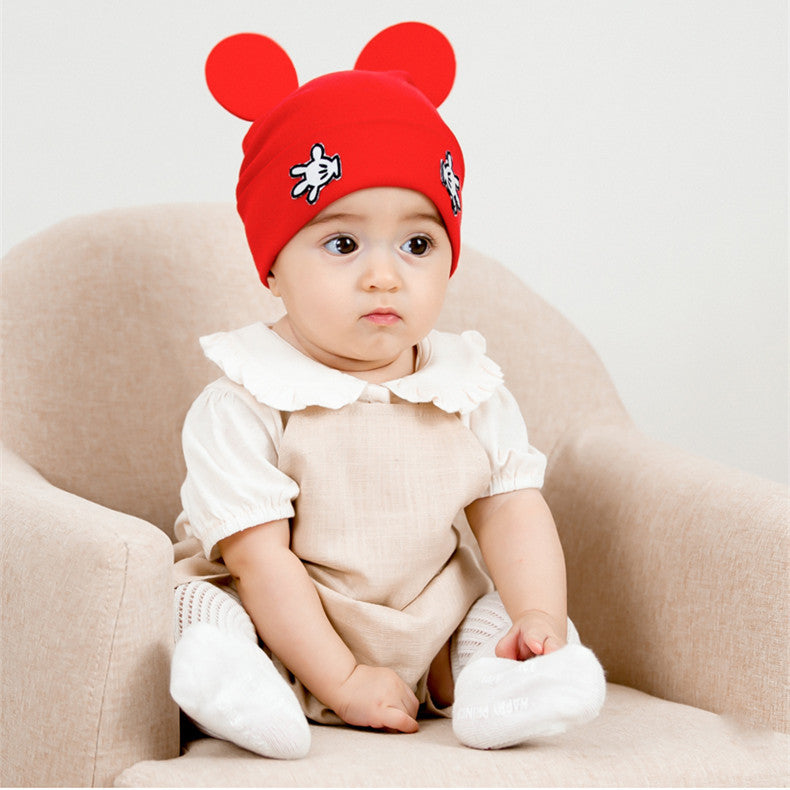 Baby Knitted Cotton Dome Cap – Korean Style Infant Hat for Boys and Girls