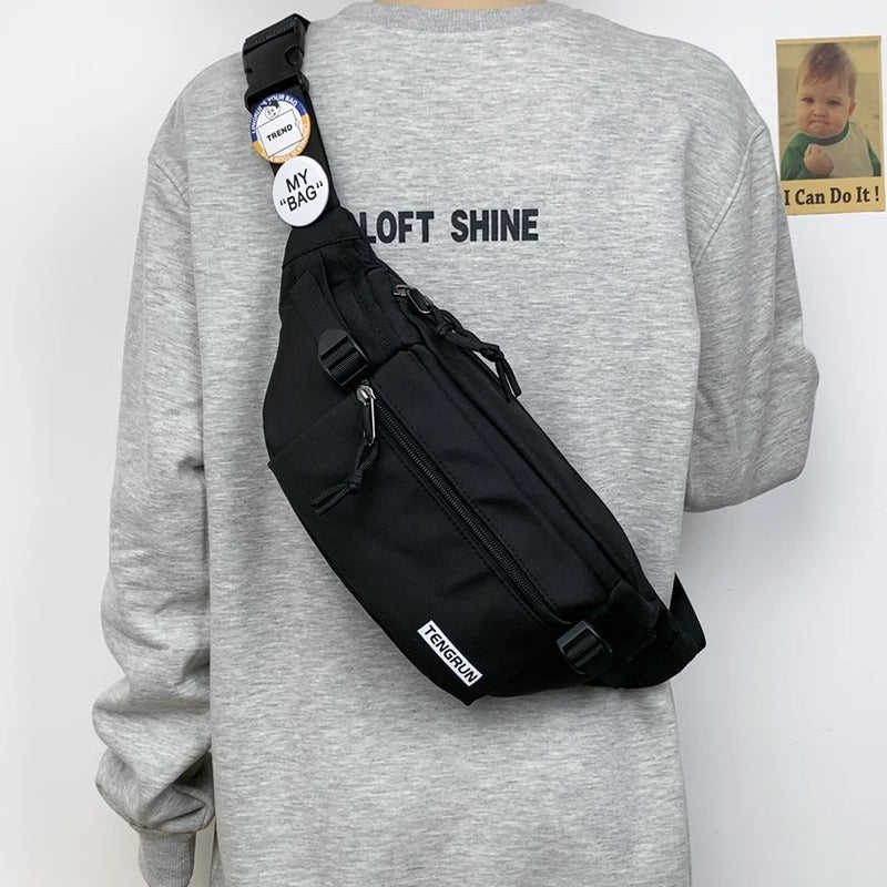 Trendy Chest Bag Men's Backpack Waist Bag Sports One-shoulder