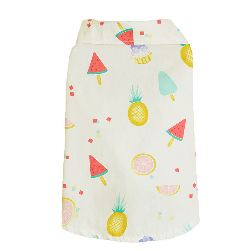 Pet Clothes Watermelon Fruit Print Dog Shirt