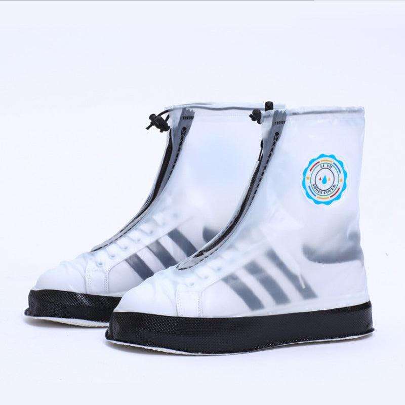 Outdoor Medium Sleeve Rainproof Shoe Cover Thickened And Wear-resistant