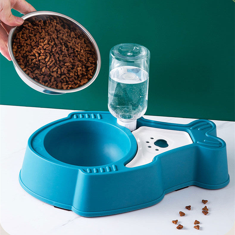 Pet 2-in-1 Moisture-proof Beard Automatic Drinking Bowl