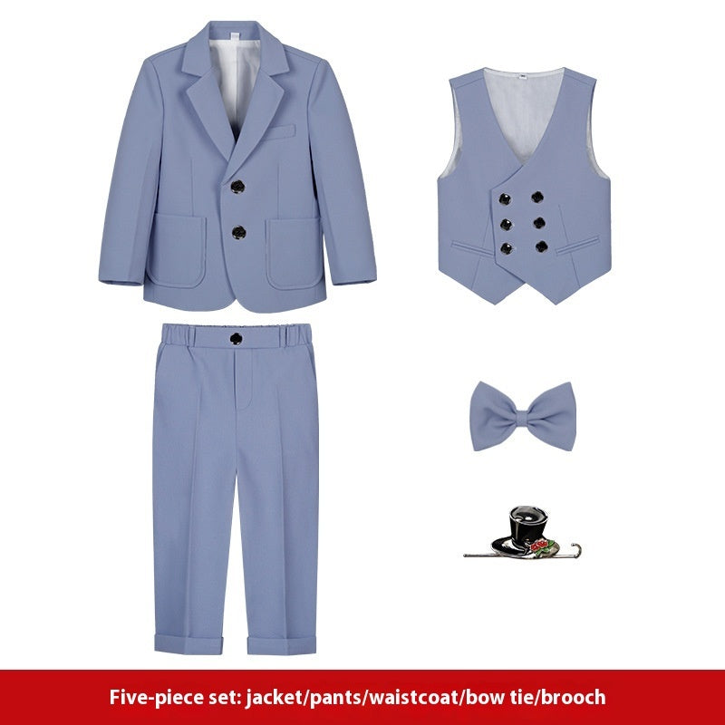 Boy's Suit Dress British Solid Color