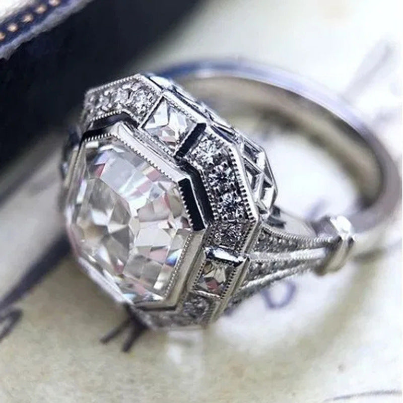 Zircon Ring Women Fashion Wedding Banquet Engagement