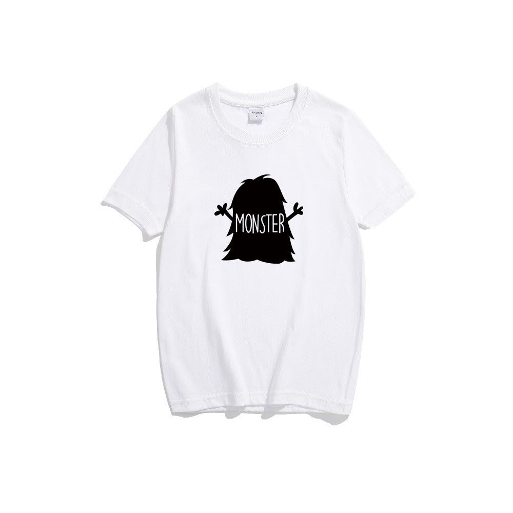 Parent-child T-shirt Crew Neck Top Khmer Short Sleeve