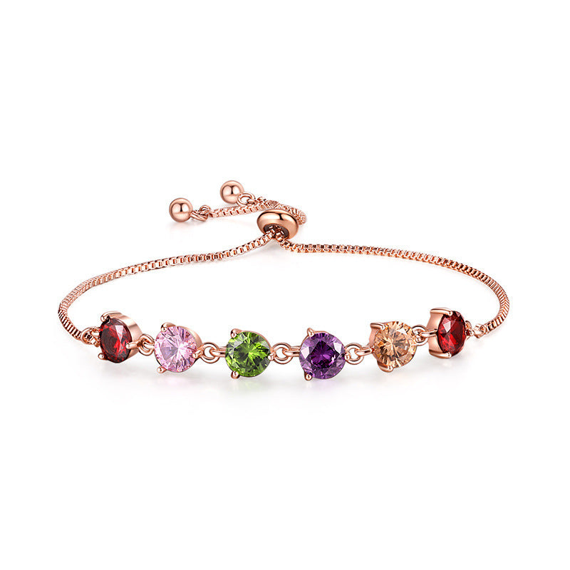 Fashion Simple Inlaid Zircon Bracelet For Women