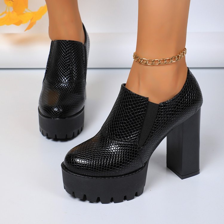 Women's Plaid Lace-up Fashion High Heels