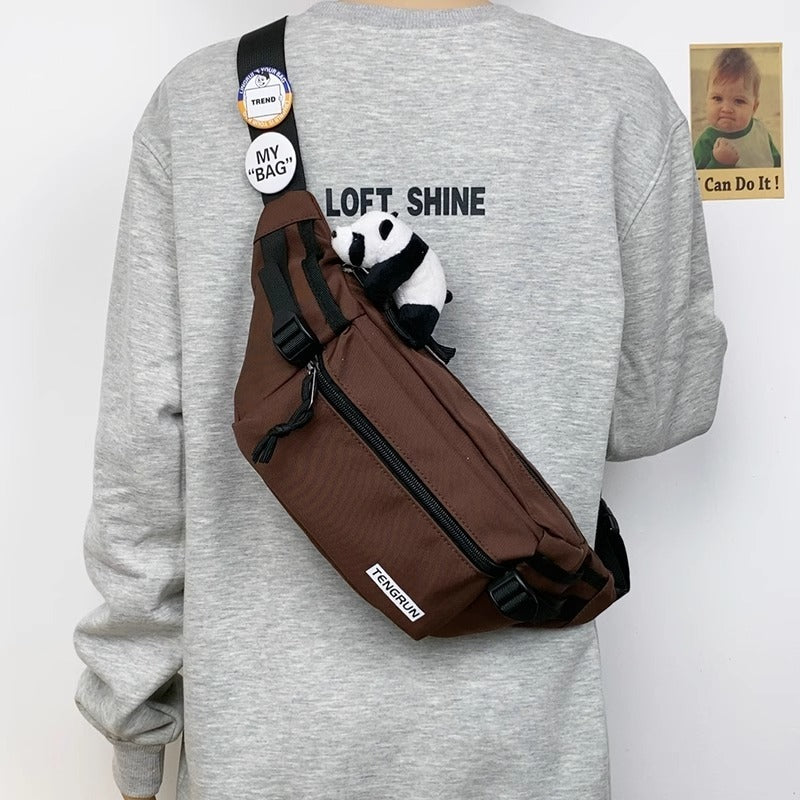 Trendy Chest Bag Men's Backpack Waist Bag Sports One-shoulder