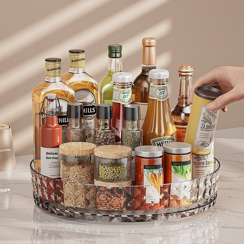Seasoning Rotating Storage Rack Kitchen Multi-function Tray