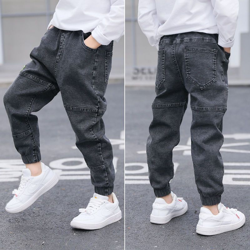 Boys Denim Jeans Slim Fit Korean Style Spring Autumn
