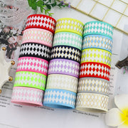 Bronzing Geometric Rib Ribbon – 25mm Decorative Craft Ribbon