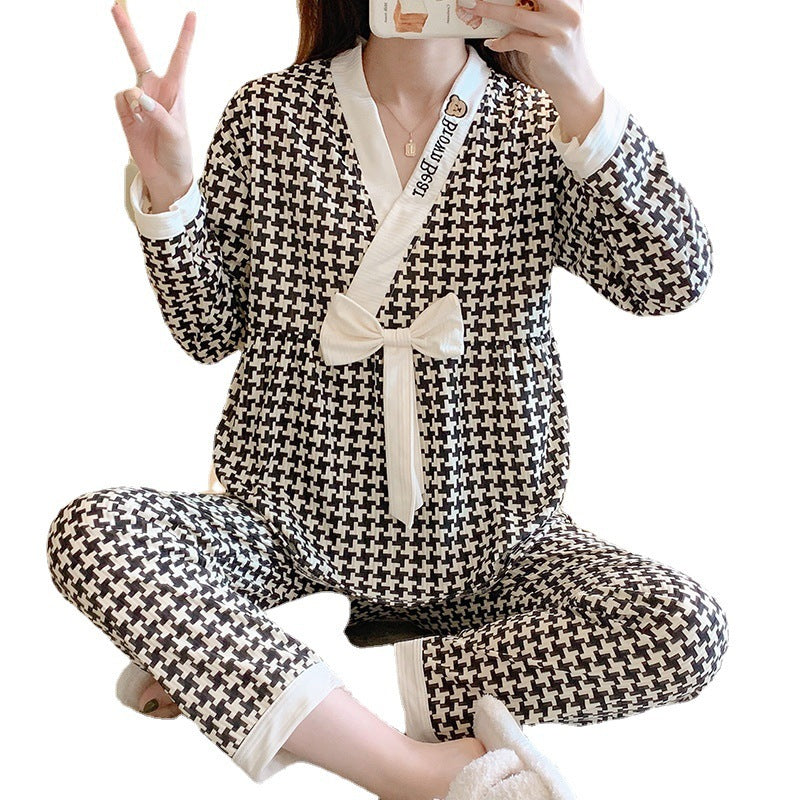Womens Milk Silk Suit Pajama Set For Home Comfort Wear