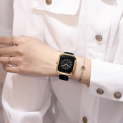 Slim Stainless Steel Women's Waterproof Watch Zinc Case