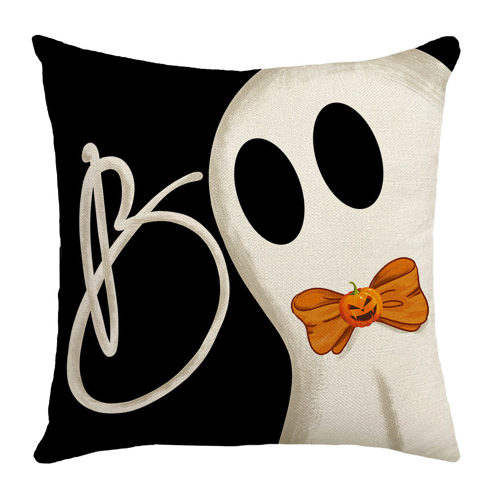 Halloween Printed Linen Pillowcase