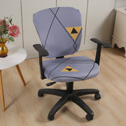 Modern Striped Polyester Split Universal Office Swivel Chair Cover