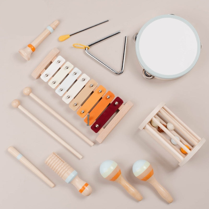 Children's Wooden Orff Musical Instrument Packages Vocal Music Enlightenment Science And Education