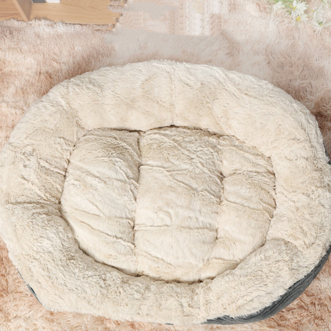 Oval Kennel Winter Warm Plush For Cats And Dogs Mat Pet Supplies