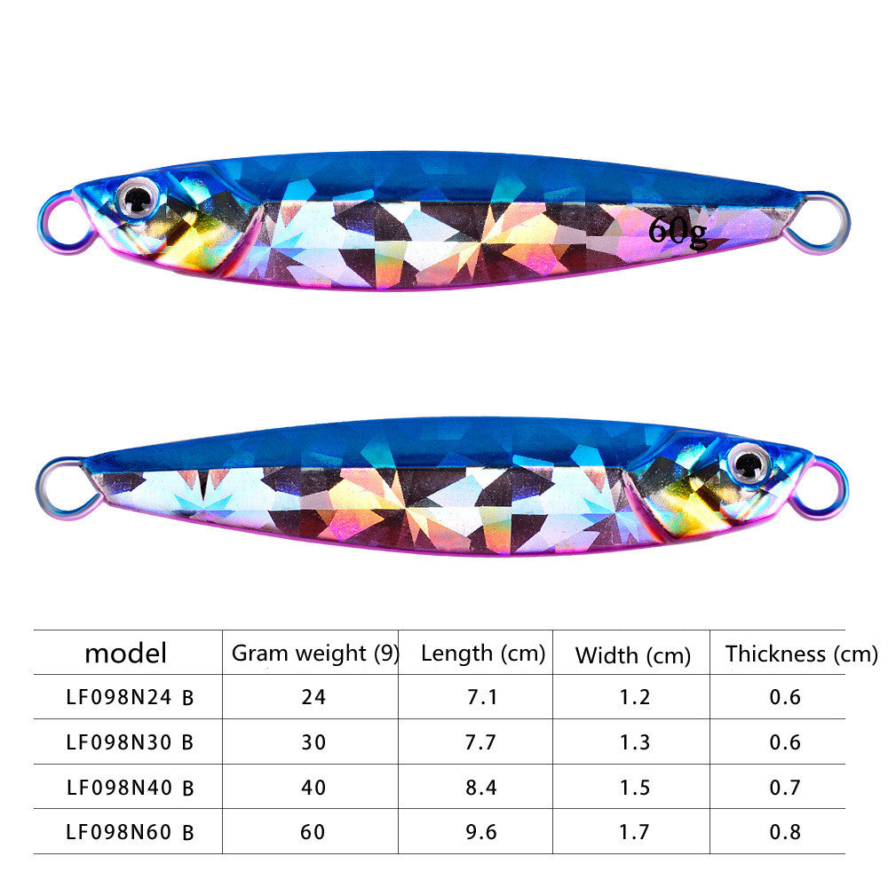 Luminous Iron Plate Lead Fish Long-range Metal Bionic Lure Bait Bionic Bait