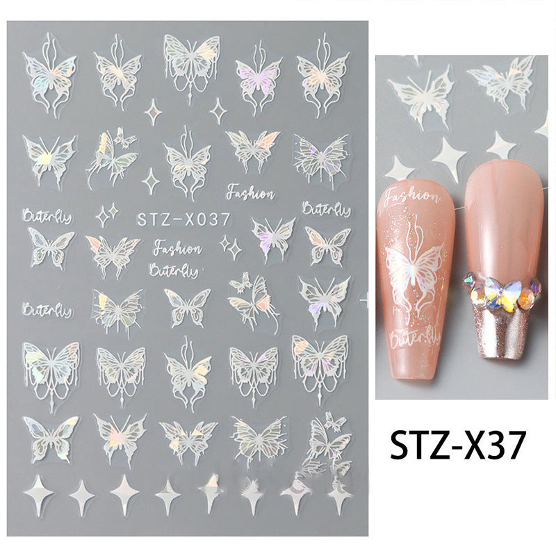 Nail Sticker Liquid Butterfly Dark Gilding