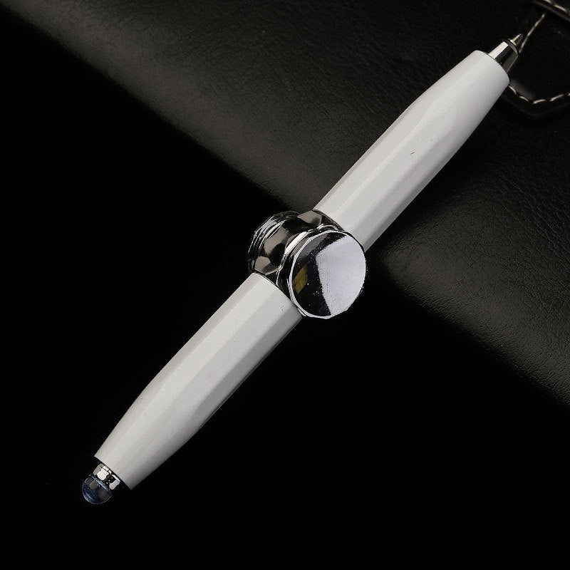 Creative LED Spinning Ballpoint Pen with Decompression Gyro for Office and School