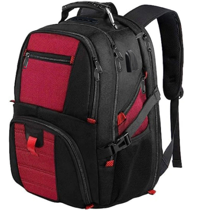 Unisex Solid USB Charging Laptop Backpack With Oxford Cloth