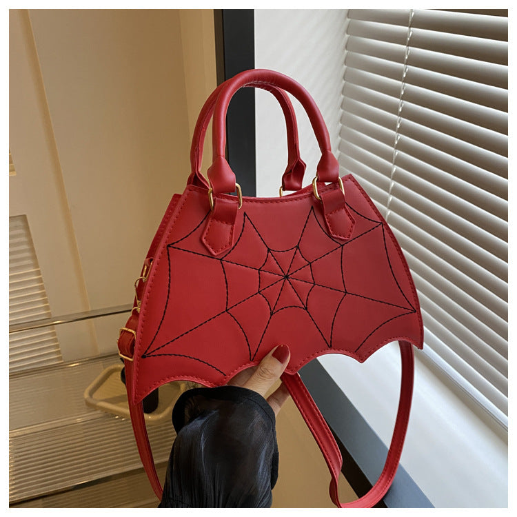 Halloween Spider Web Saddle Bag – Fashion Crossbody Shoulder Handbag with Top Handle