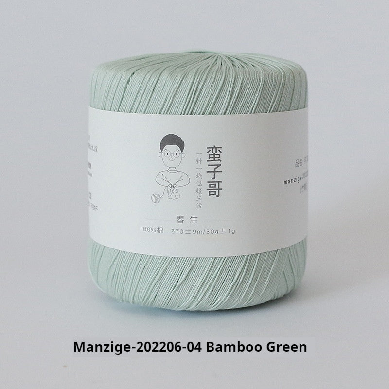 Silk Thread Pure Cotton Hand-Woven Crochet – Hairline Rule Wool Ball for Crafts