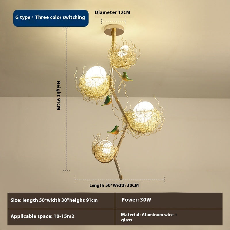 Wind Bird's Nest Chandelier Personalized Bar Lighting