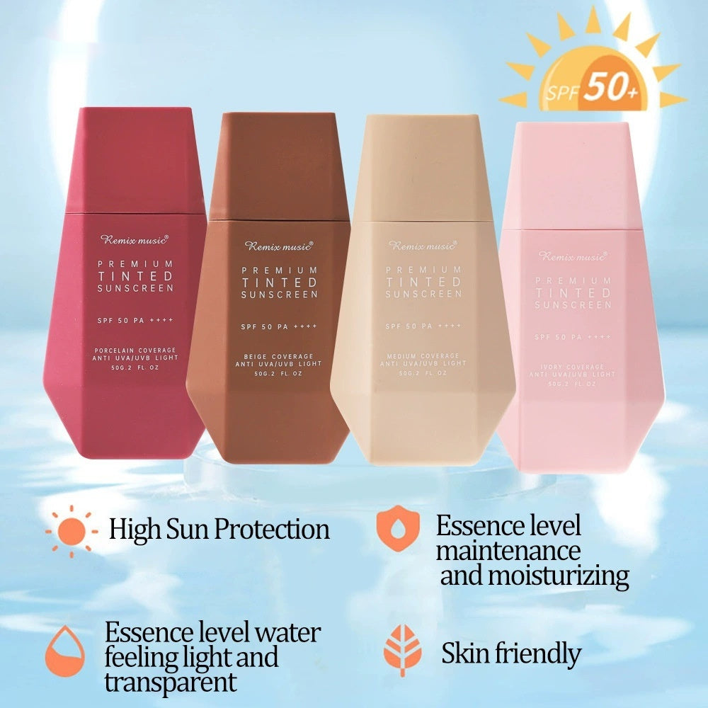 Glass Bottle SPF50 Face Sunscreen Moisturizer Daily Use