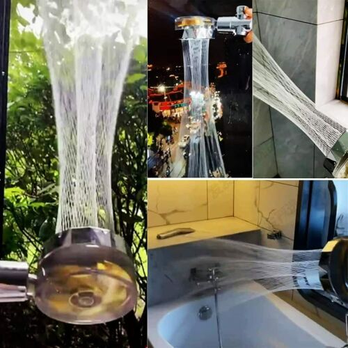 Modern Minimalist Compact Supercharged Shower Nozzle – Small Waist Fan Design