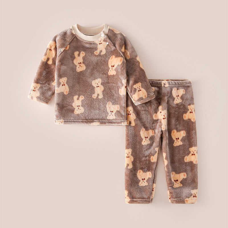 Children's Loungewear Thick Warm Cartoon