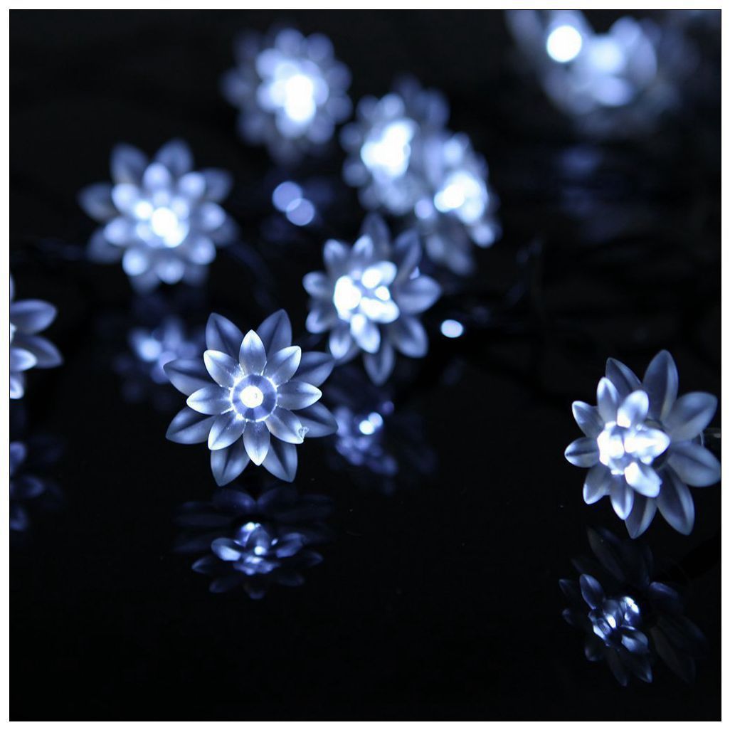 LED Double Lotus Solar Light