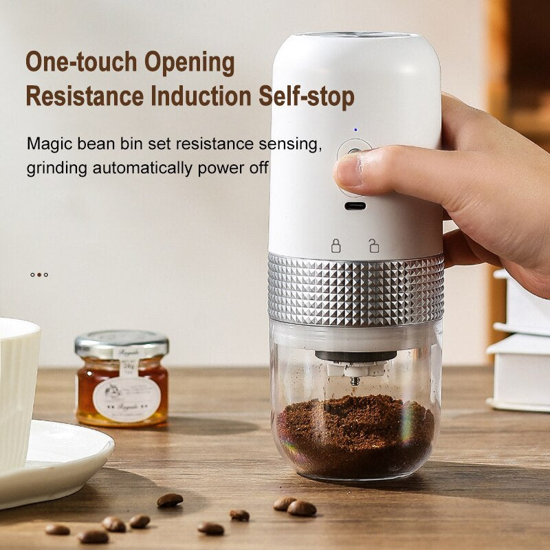 Electric Coffee Bean Grinder – USB Rechargeable Mini Mill