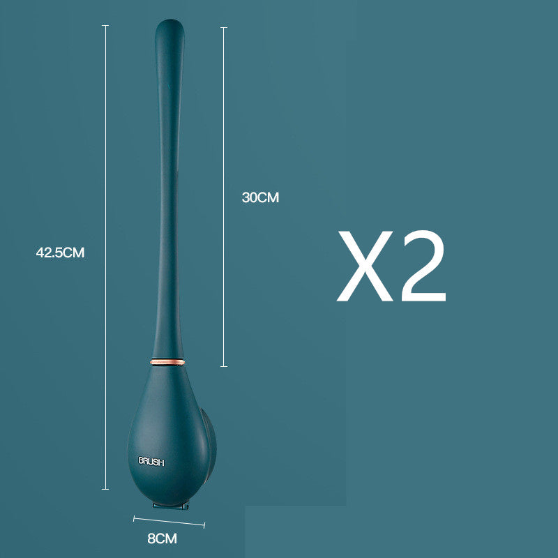 Wall-Mounted Silicone Toilet Brush – Long-Handled Household Cleaner